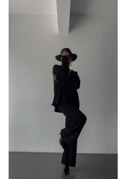 Kadın Triko Alt-Üst Takım Oversize Tasarım Günlük Stil 2 Parça fırsatları