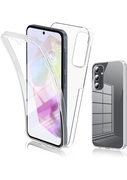 Samsung Galaxy A35 Kılıf 360 Şeffaf Ön Arka Korumalı Şeffaf Silikon