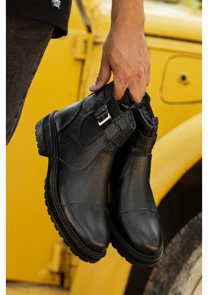 Garantili D1985 Hakiki Deri Soğuk Geçirmez Erkek Bot modelleri