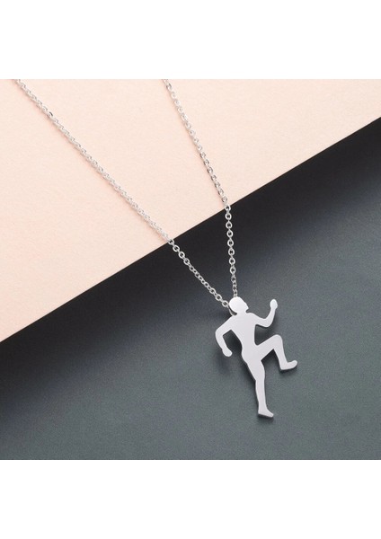 Koşan Adam Gümüş Kolye