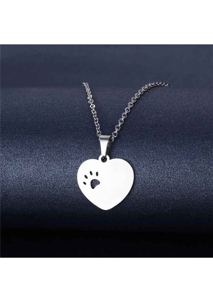 Kedi Köpek Patisi Gümüş Kolye