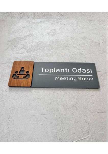 Ceviz Serisi Toplantı Odası Kapı Isimliği