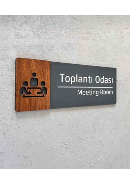 Ceviz Serisi Toplantı Odası Kapı Isimliği modelleri