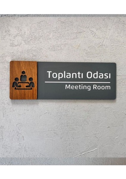 Ceviz Serisi Toplantı Odası Kapı Isimliği fırsatları