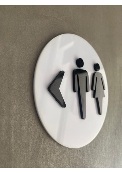 Kabartmalı Kadın ve Erkek Ikonlu Wc Tabelası