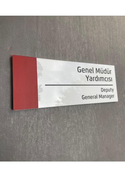 Pearl Red Serisi Kapı Isimliği Genel Müdür Yardımcısı