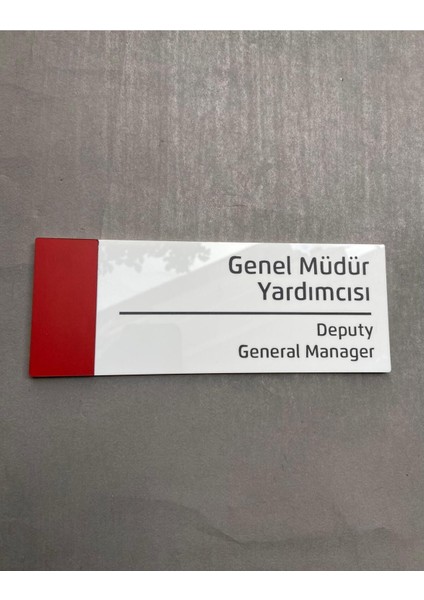 Pearl Red Serisi Kapı Isimliği Genel Müdür Yardımcısı fiyatları