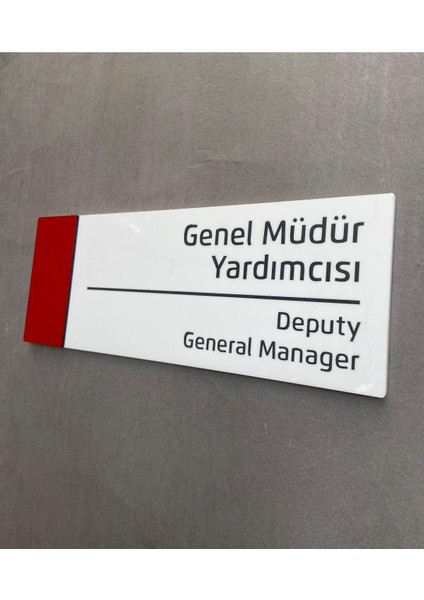 Pearl Red Serisi Kapı Isimliği Genel Müdür Yardımcısı modelleri