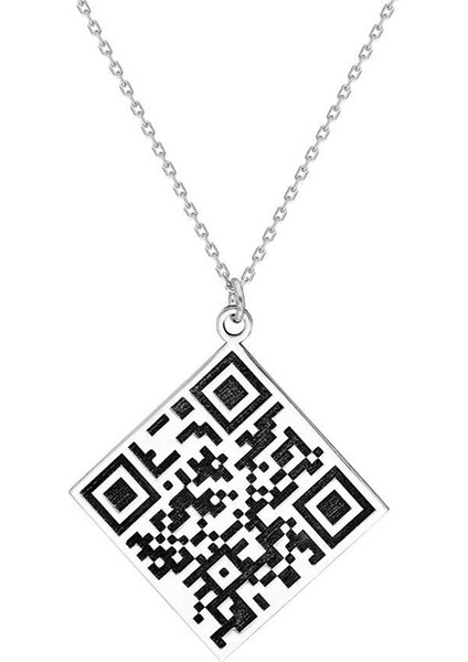 Kişiye Özel Qr Kodlu Gümüş Kolye