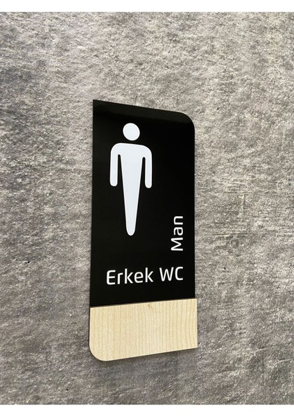 Timber Serisi Bay Wc Yönlendirme Levhası