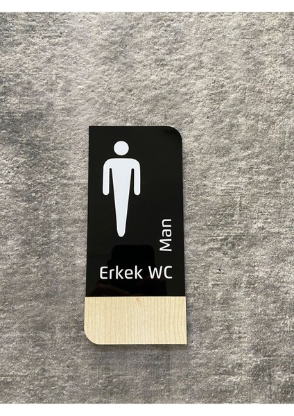 Timber Serisi Bay Wc Yönlendirme Levhası