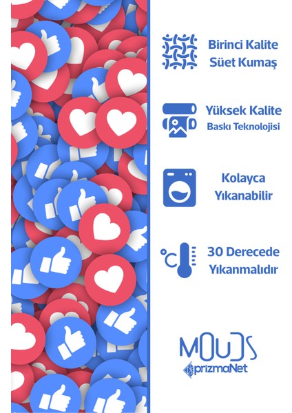 Çift Tarafı Baskılı Fenomen Desenli Tekli Süet Kırlent Kılıfı modelleri