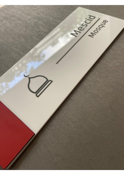 Pearl Red Serisi Kapı Isimliği Mescid fırsatları