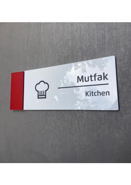 Pearl Red Serisi Kapı Isimliği Mutfak