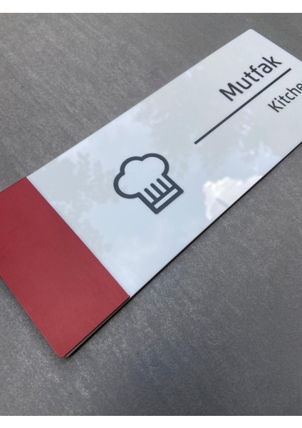 Pearl Red Serisi Kapı Isimliği Mutfak