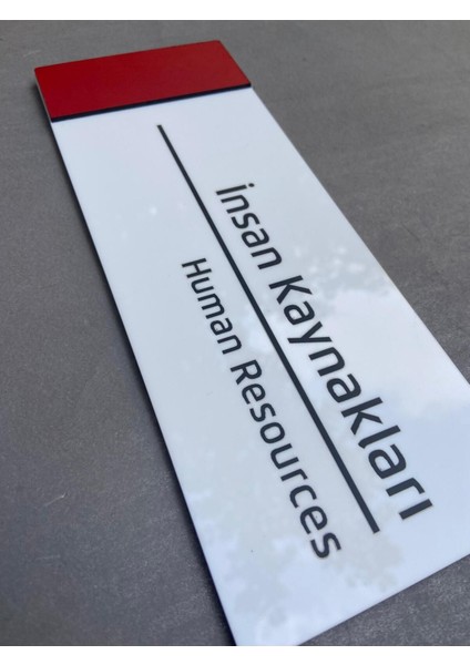 Pearl Red Serisi Kapı Isimliği Insan Kaynakları modelleri