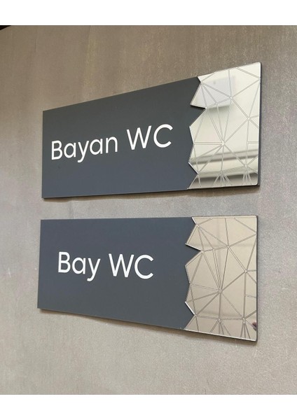 Füme Aynalı Antrasit Bay-Bayan Wc Set