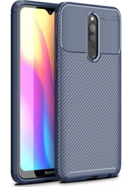 Xiaomi 8 Kılıf Negro Karbon Desen Silikon + Ekran Koruyucu