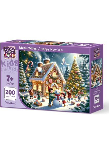 Art Çocuk Mutlu Yılbaşı 200 Parça Puzzle