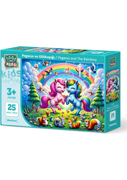 Art Çocuk Pegasus ve Gökkuşağı 25 Parça Puzzle