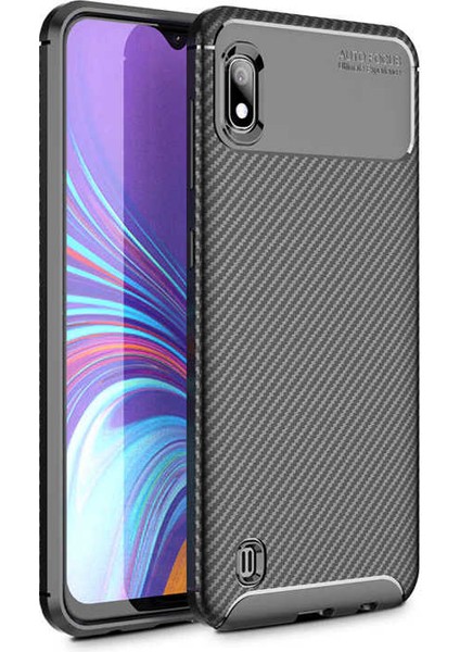 Samsung Galaxy A10 Kılıf Negro Karbon Desen Silikon