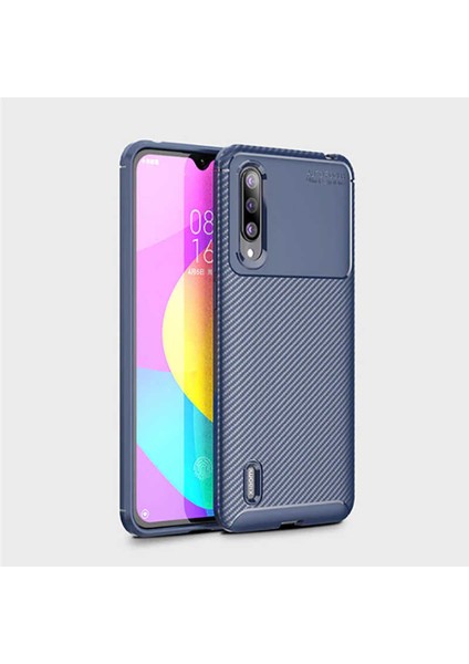 Xiaomi Mi 9 Lite Kılıf Negro Karbon Desen Silikon + Ekran Koruyucu