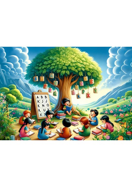 Art Çocuk Öğretmen Ağaç 200 Parça Puzzle