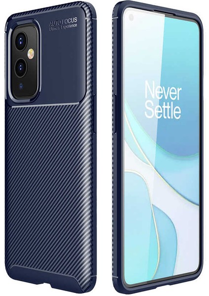 Oneplus 9 Kılıf Negro Karbon Desen Silikon + Ekran Koruyucu