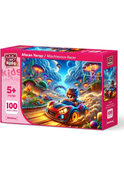 Art Çocuk Afacan Yarışçı 100 Parça Puzzle