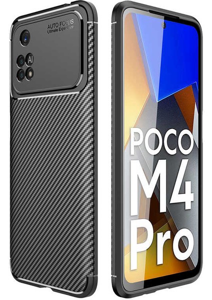Xiaomi Poco M4 Pro 4g Kılıf Negro Karbon Desen Silikon