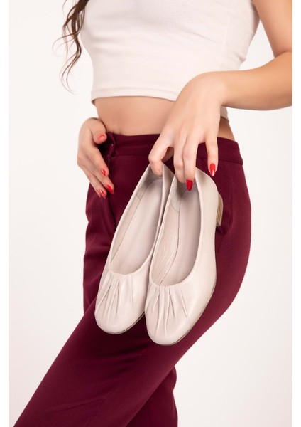 Deri Günlük Babet ALPX.598 - Gri - 38 fiyatları