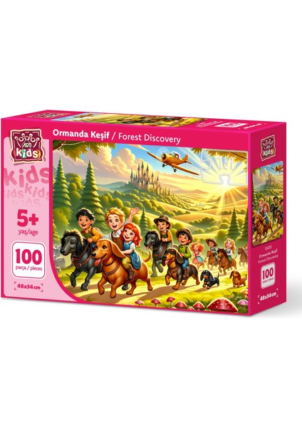 Art Çocuk Ormanda Keşif 100 Parça Puzzle