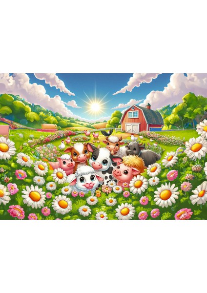 Art Çocuk Günaydın Fotoğrafı 50 Parça Puzzle