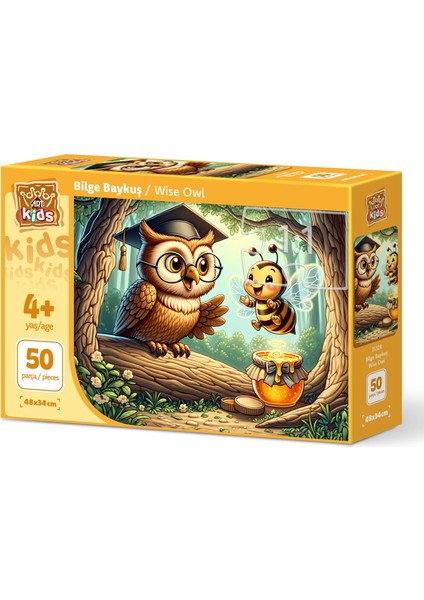 Art Çocuk Bilge Baykuş 50 Parça Puzzle