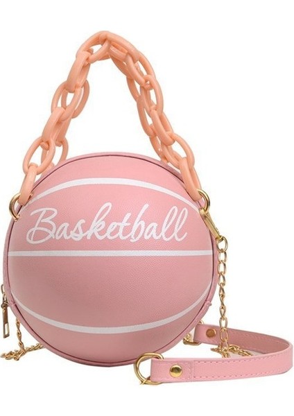 Kadın Basketbol Şekilli Mini Zincir Çanta Omuz Messenger Çanta (Yurt Dışından)