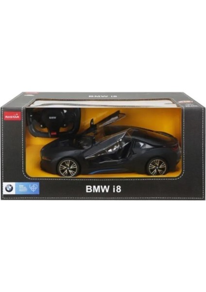 R/c 1/14 Uzaktan Kumandalı Kapıları Açılan USB Şarjlı Bmw I8 Araba - Mat Siyah