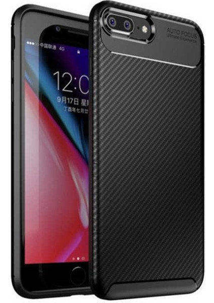 iPhone 8 Plus Kılıf Negro Karbon Desen Silikon