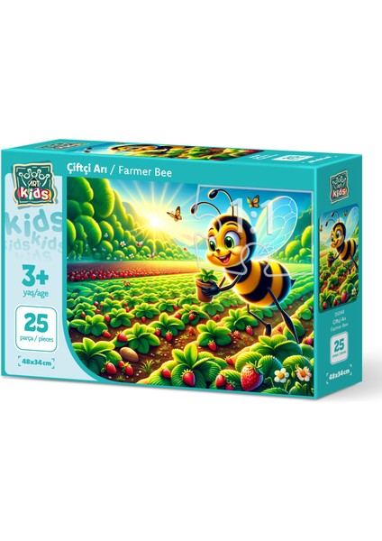 Art Çocuk Çiftçi Arı 25 Parça Puzzle