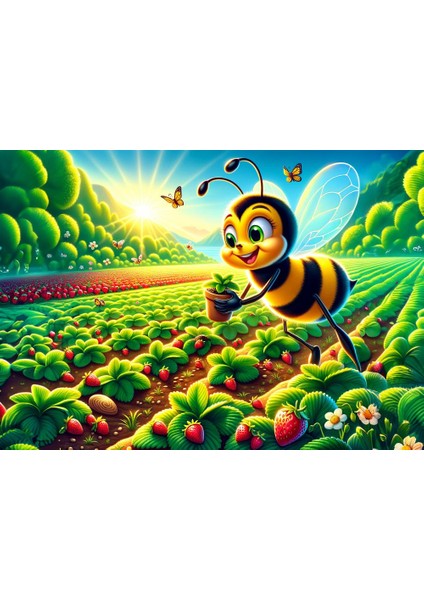 Art Çocuk Çiftçi Arı 25 Parça Puzzle