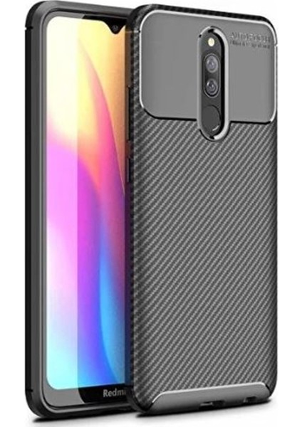 Xiaomi 8 Kılıf Negro Karbon Desen Silikon