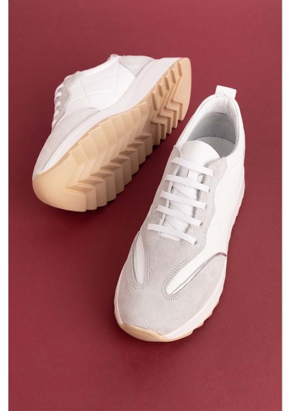 Deri Rahat Günlük Ayakkabı PKR.915 - Beyaz - 38