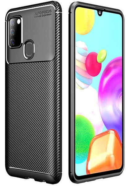 Samsung Galaxy A21S Kılıf Negro Karbon Desen Silikon