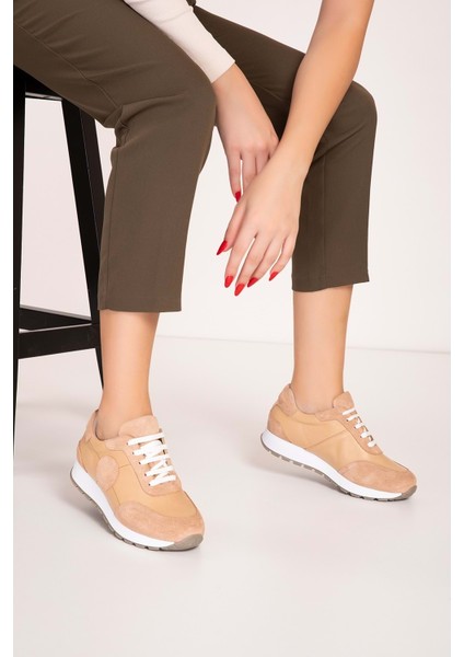 Içi Dışı Deri Anatomik Taban Spor Ayakkabı GND.20710 - Bej - 37 fırsatları