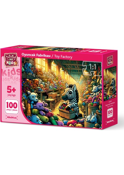 Art Çocuk Oyuncak Fabrikası 100 Parça Puzzle