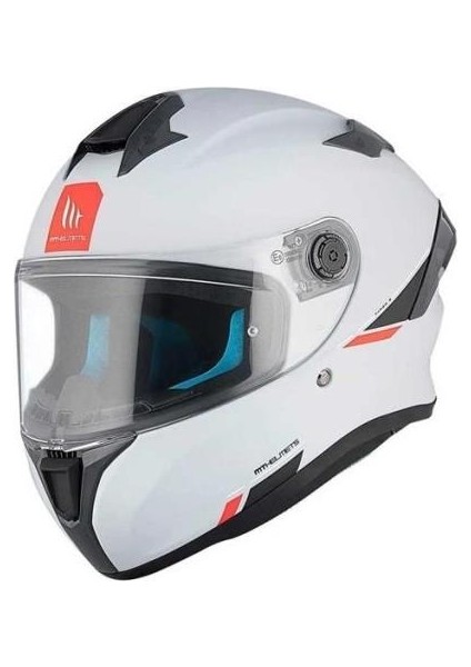 Helmets mt Targo S FF106B Solid A0 Matt Pearl White Full Face Motosiklet Kaskı