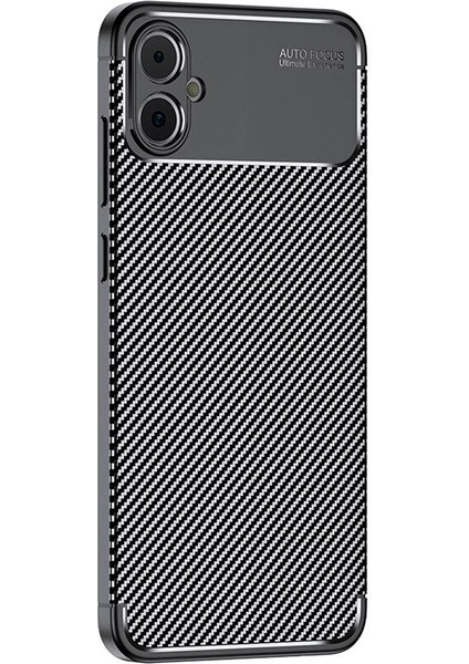 Samsung Galaxy A05 Kılıf Negro Karbon Desen Silikon + Ekran Koruyucu
