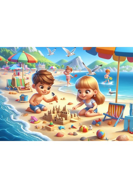 Art Çocuk Plaj Keyfi 100 Parça Puzzle