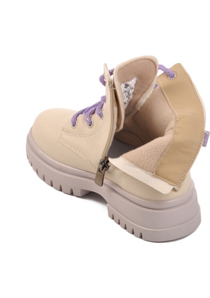 1525-P Krem-Lila Kız Çocuk Bot fırsatları