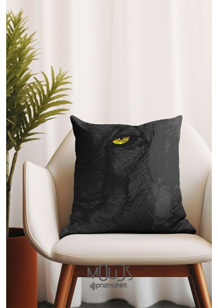 Çift Tarafı Baskılı Tiger Eye Desenli Tekli Süet Kırlent Kılıfı fiyatları