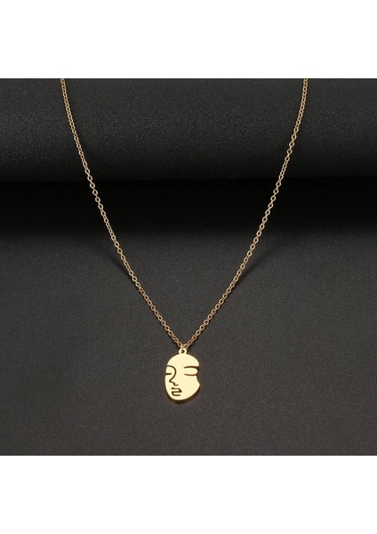 Kız Yüzü Figürü Gümüş Kolye fiyatları